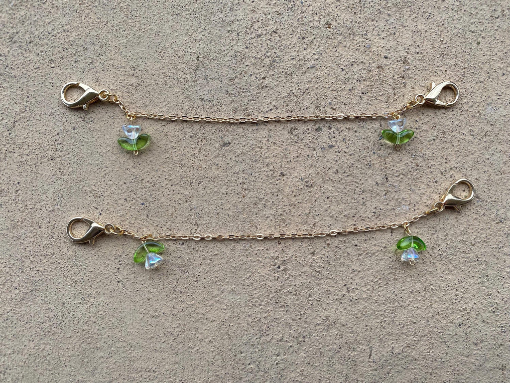Iridescent Flowers Mask Chain
