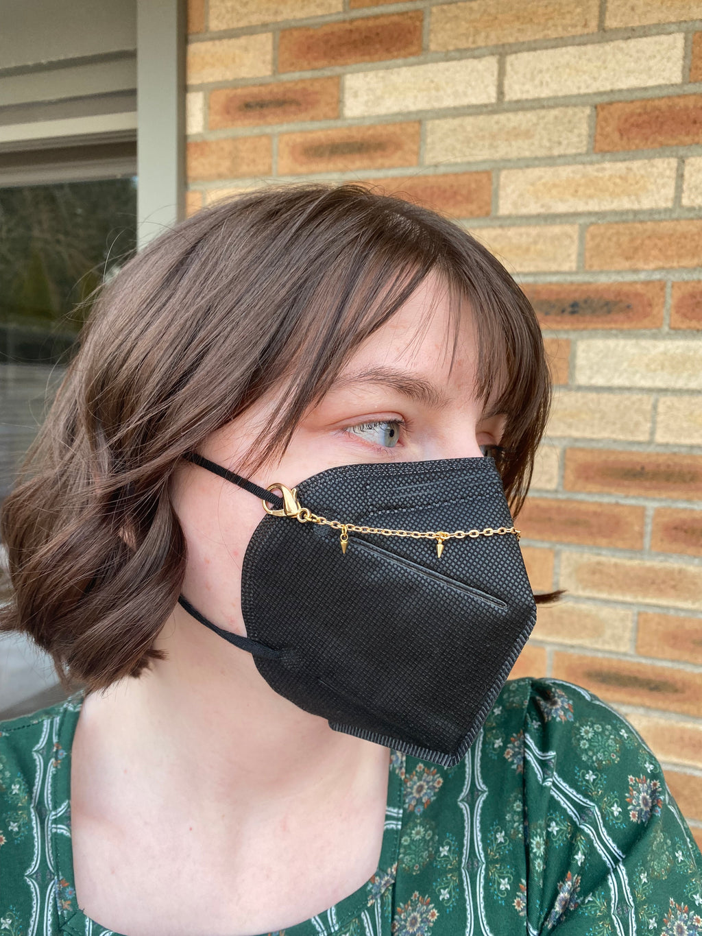 Spike Gothic Punk Gold Mask Chain