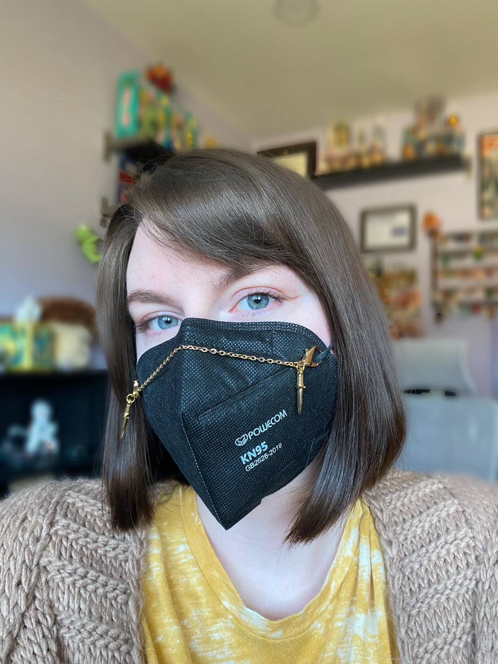 Silver or Gold Sword Mask Chain