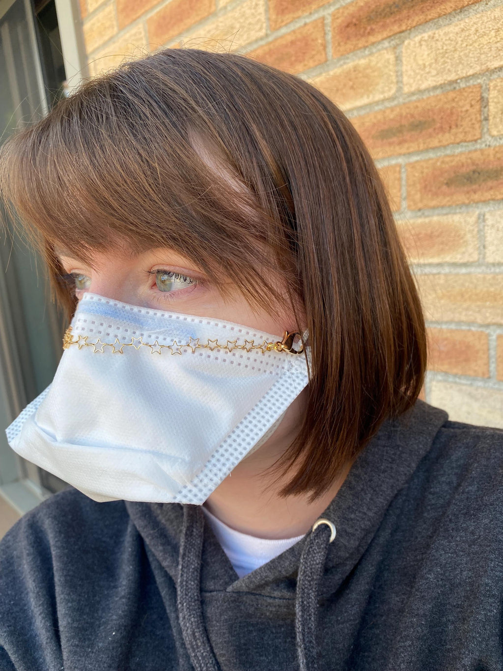 Gold or Silver Stars Mask Chain