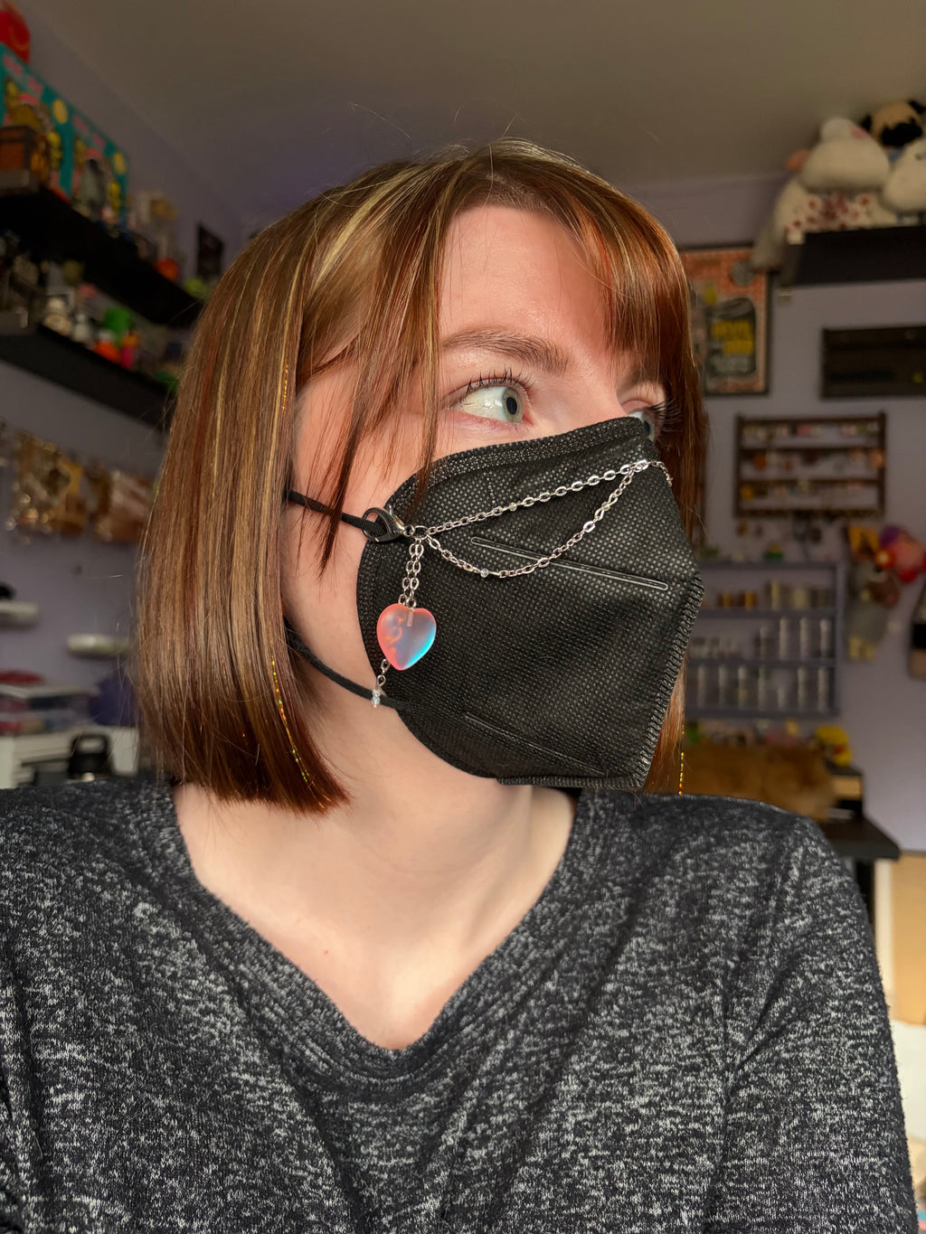 Mermaid Heart Mask Chain