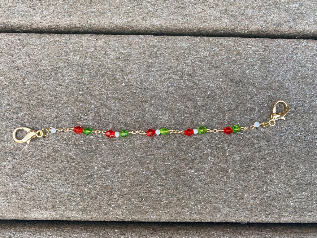 Christmas Colors Beaded Mask Chain