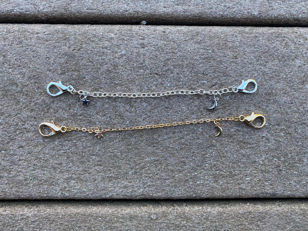 Dainty Star and Moon Mask Chain - Silver or Gold