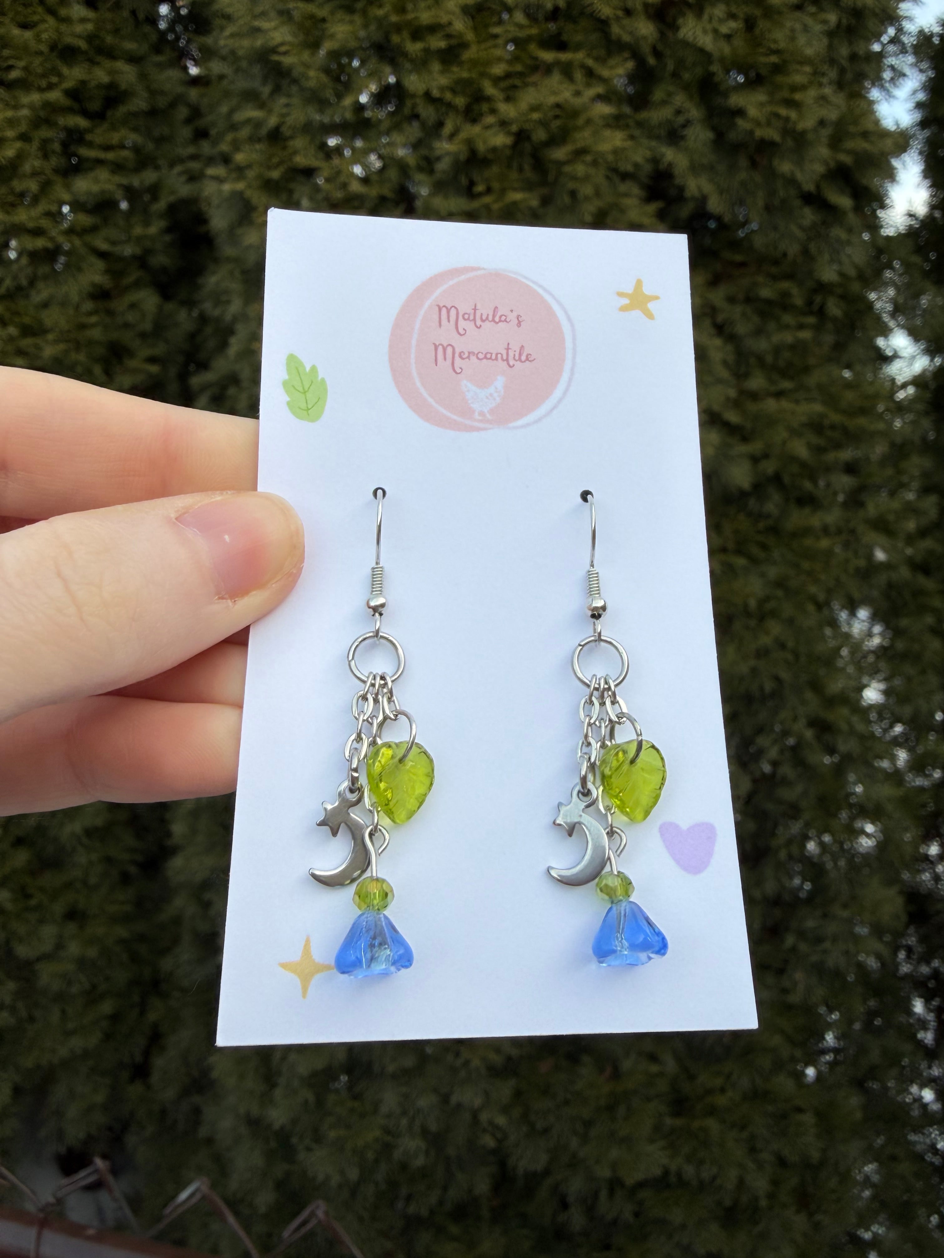 Celeste Earrings / Mask / Glasses Charms | Gold or Silver