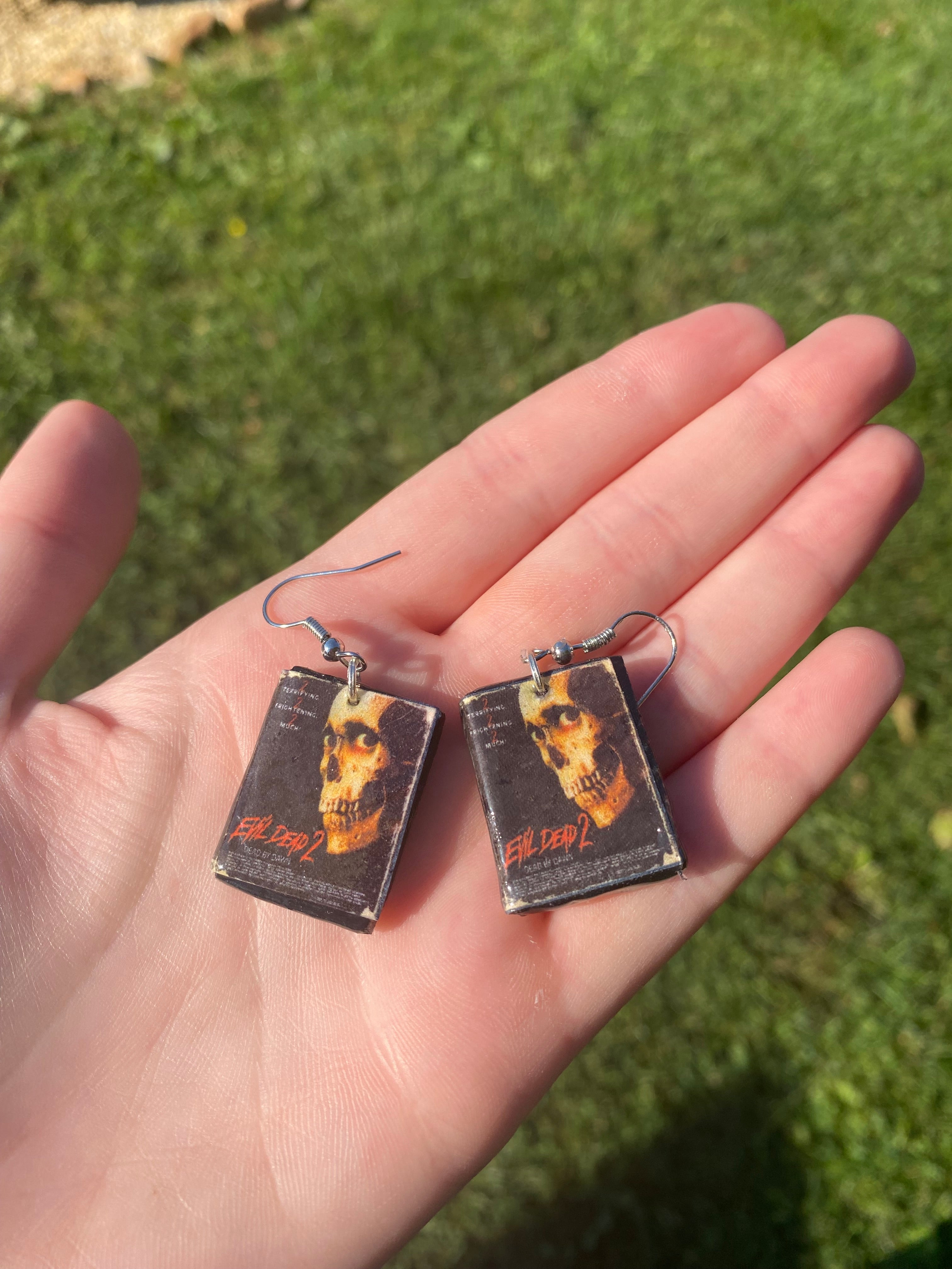 Evil Dead 2 Movie DVD / VHS Earrings