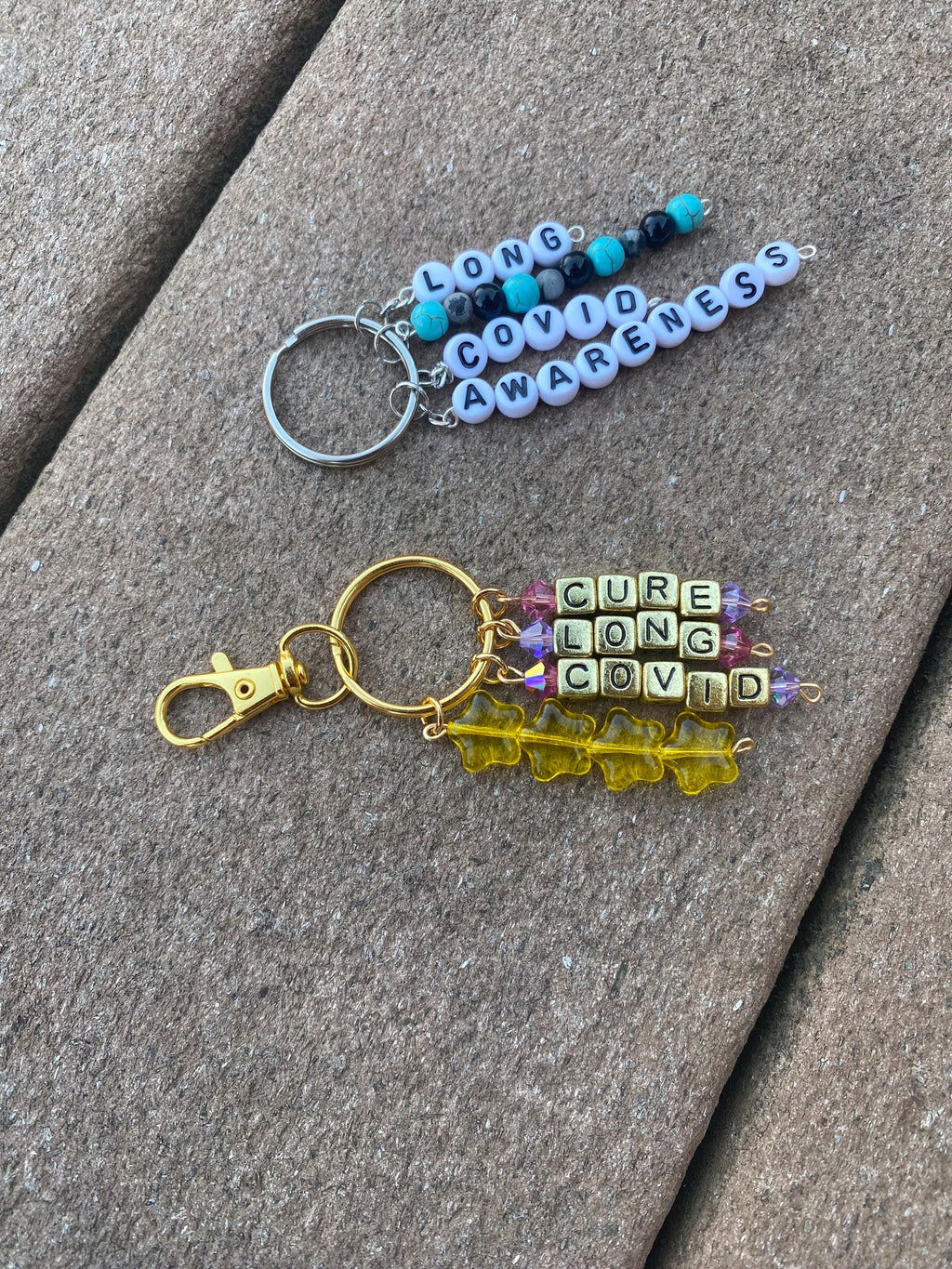 Cure Long Covid / Long Covid Awareness Keychain