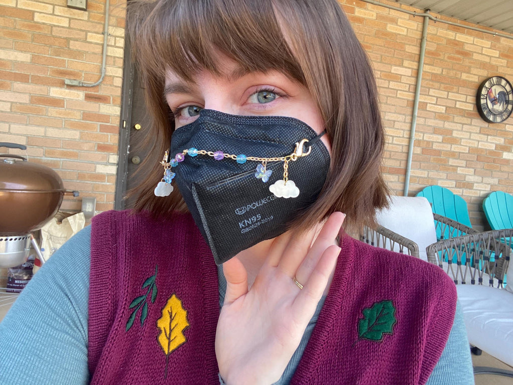 Enchanted Butterflies and Clouds Mask Chain