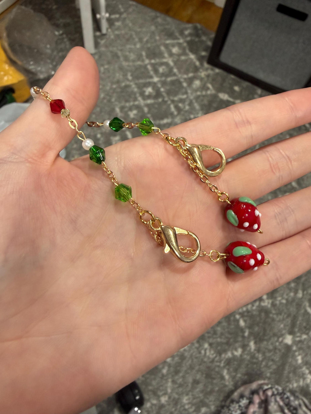 Red Strawberry Mask Chain