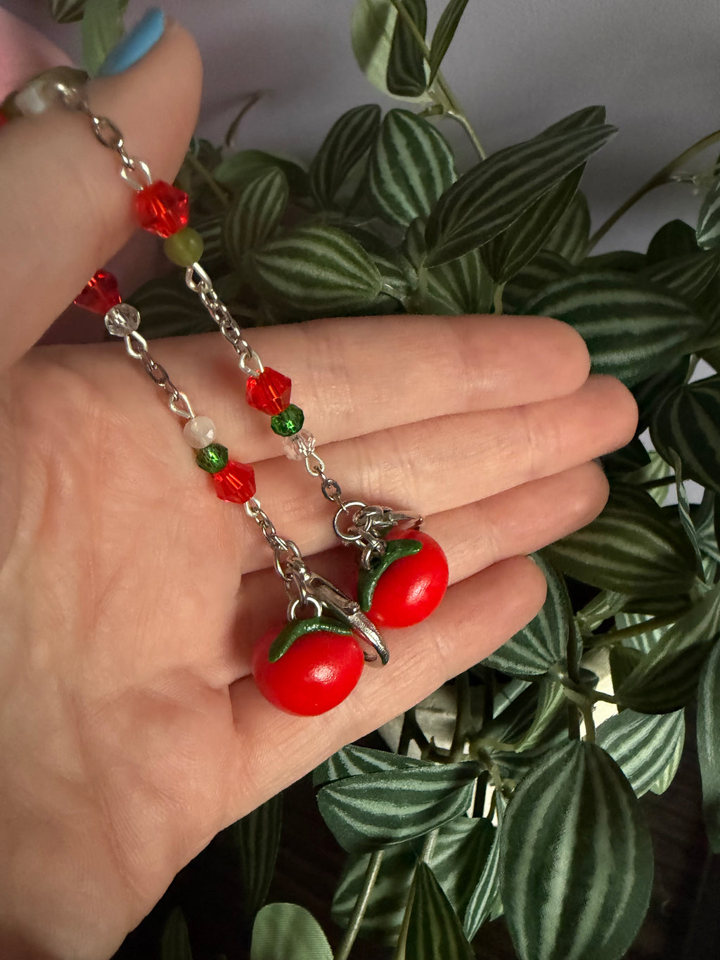 Tomato Mask Chain + Earrings
