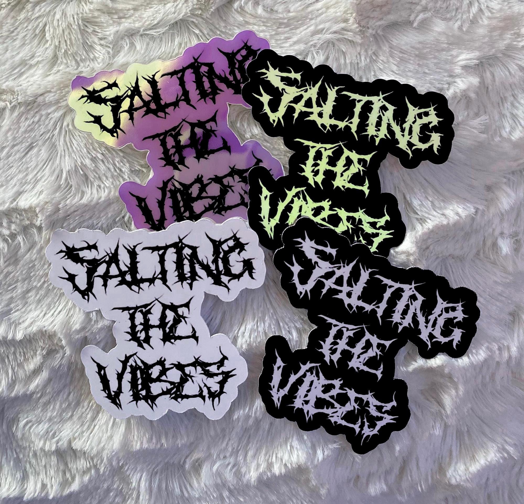 Salting The Vibes, Covid Conscious, Covid Cautious Iridescent Stickers