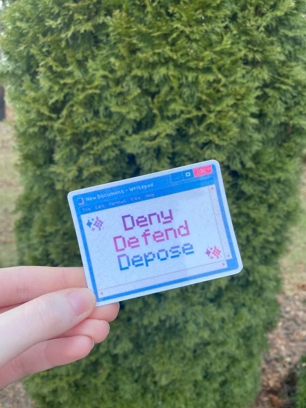 Deny Defend Depose Holographic Sticker, Healthcare, Eat The Rich, Anti Capitalism