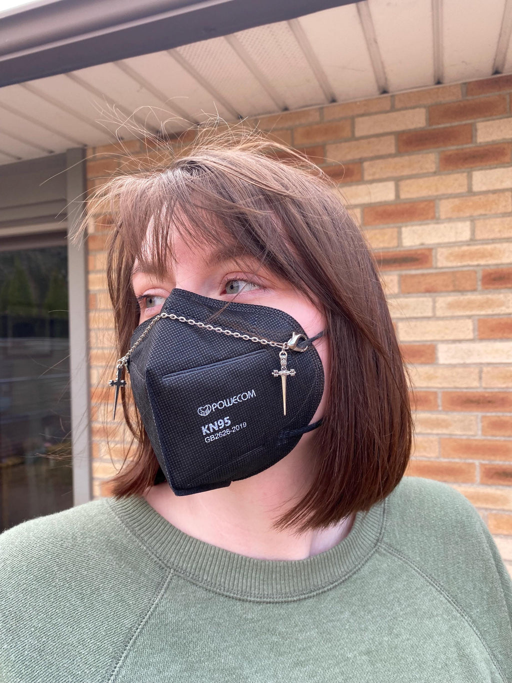 Silver or Gold Sword Mask Chain