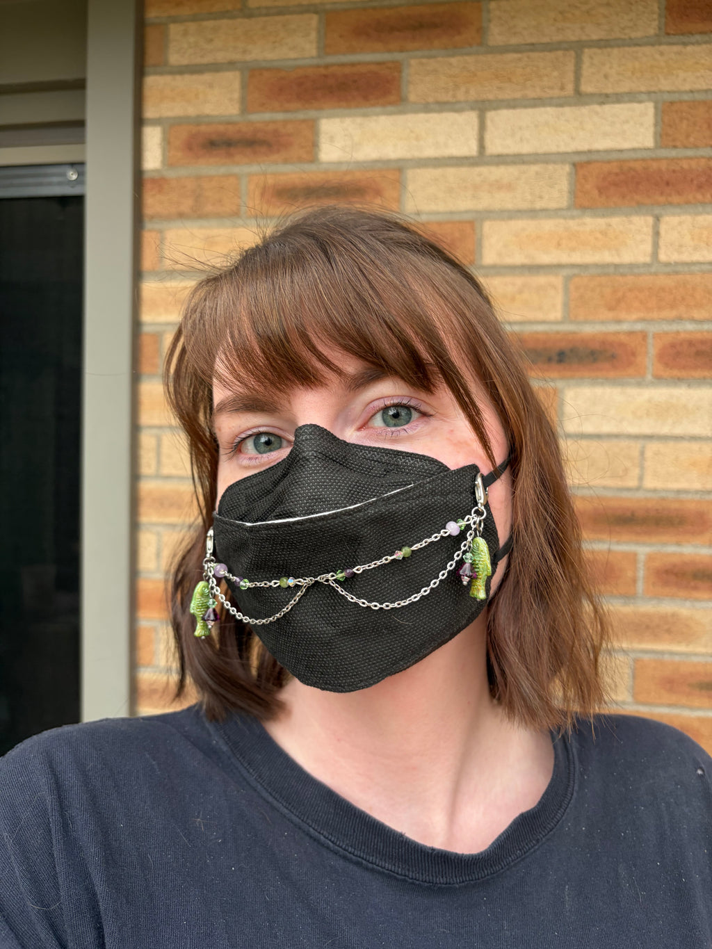 Floral Fish Mask Chain