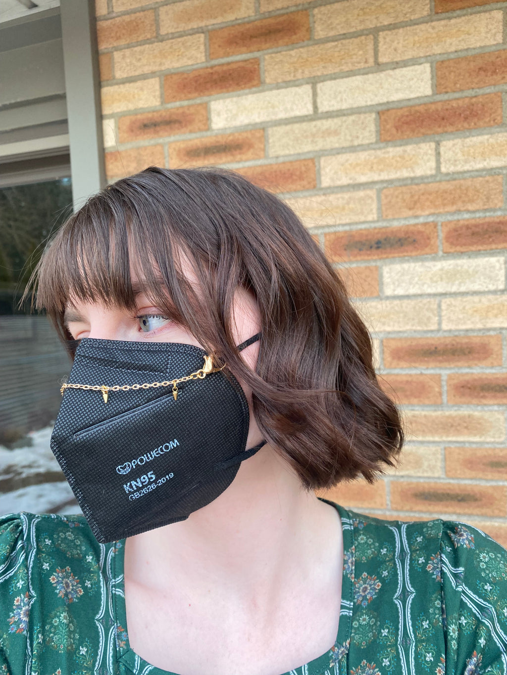 Spike Gothic Punk Gold Mask Chain