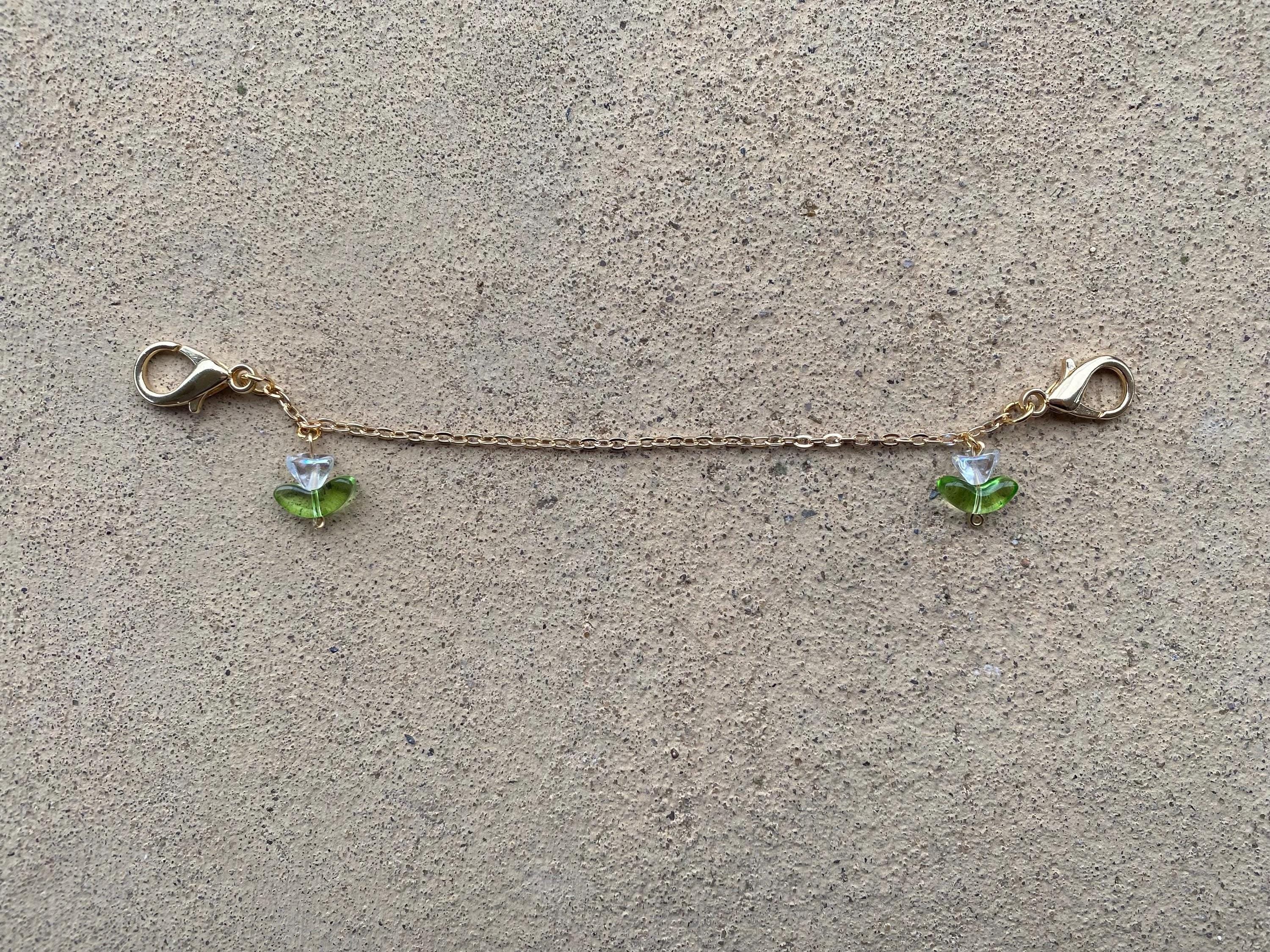 Iridescent Flowers Mask Chain