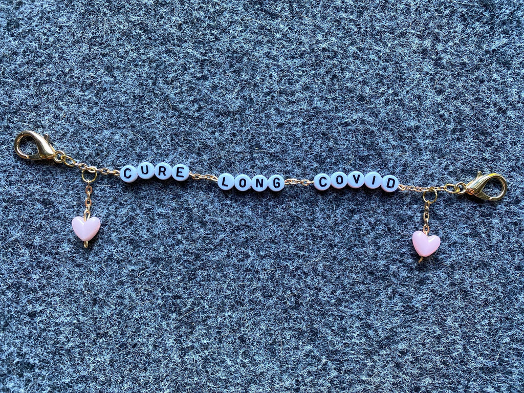Cure Long Covid Heart Dangle Mask Chain