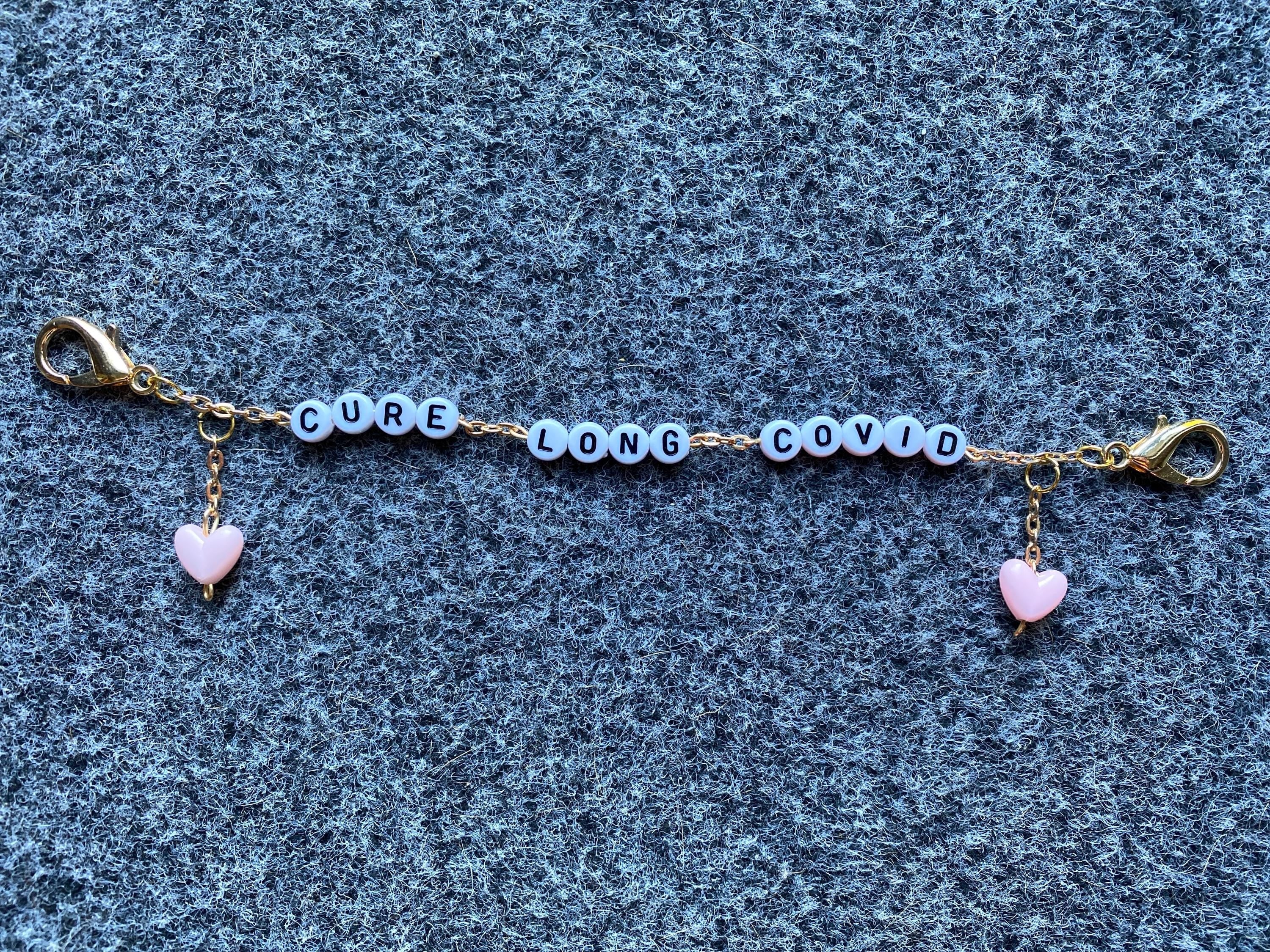 Cure Long Covid Heart Dangle Mask Chain