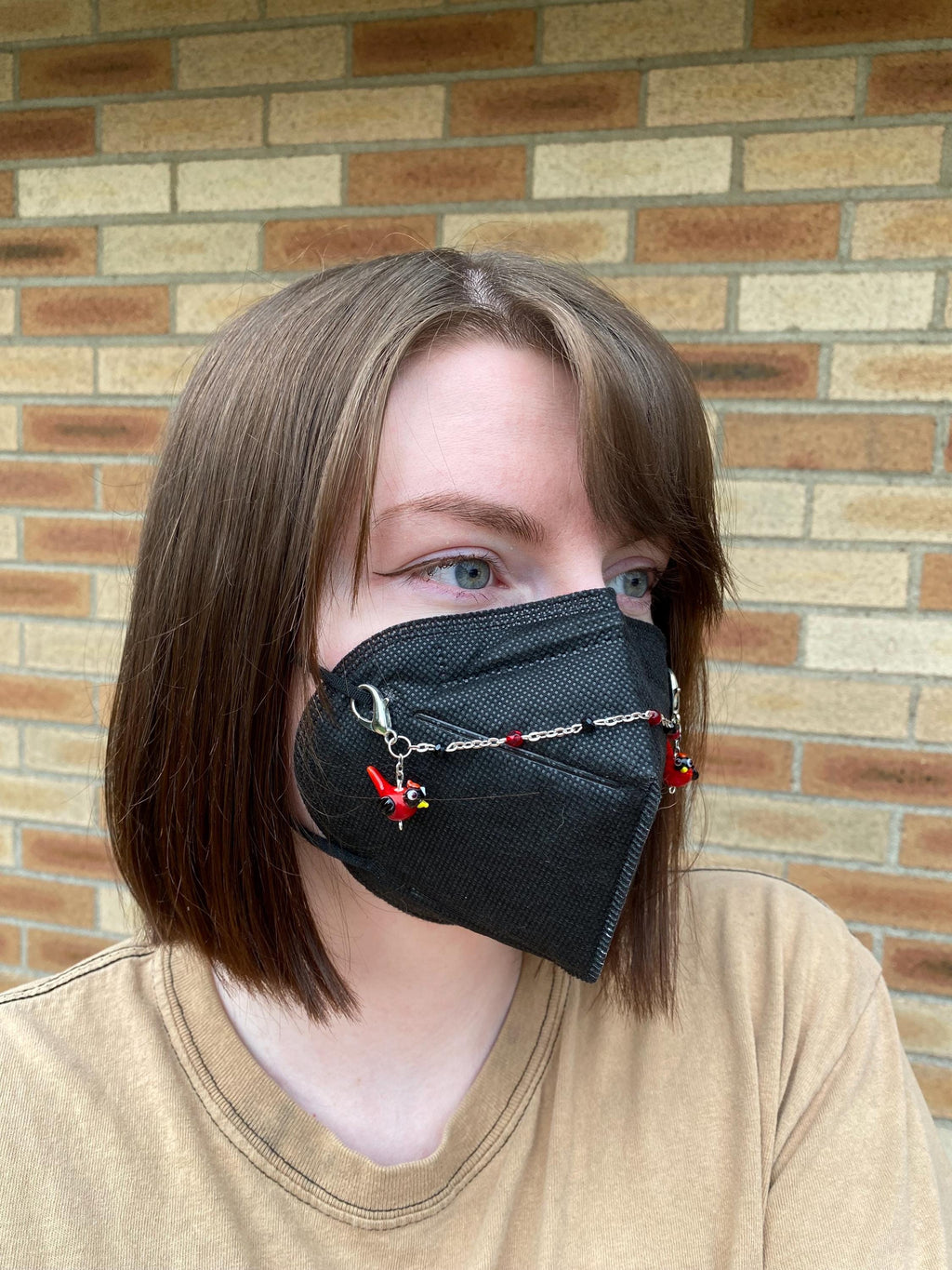 Cardinal Bird Mask Chain