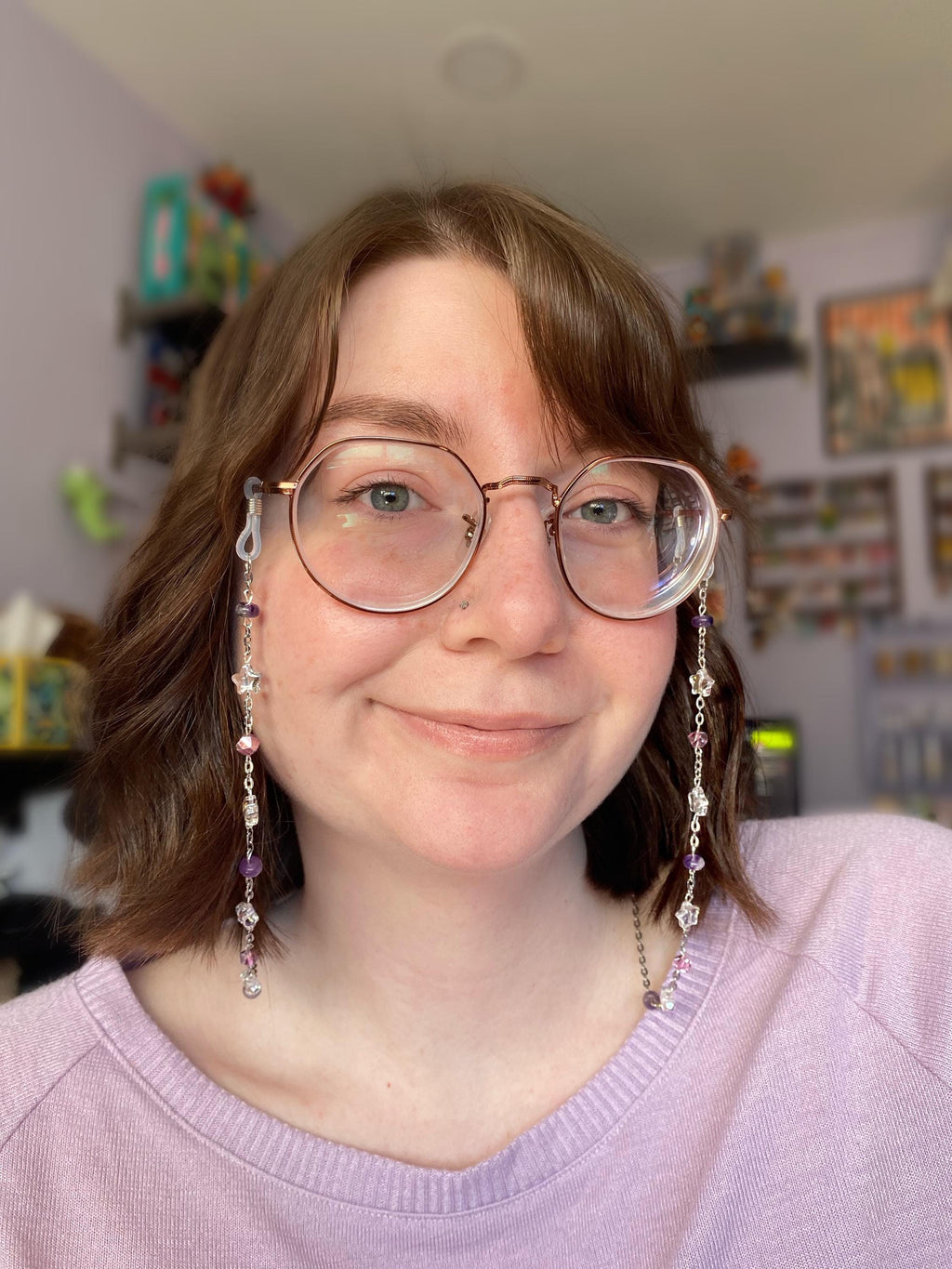 Amethyst Twinkle Eyeglasses Chain