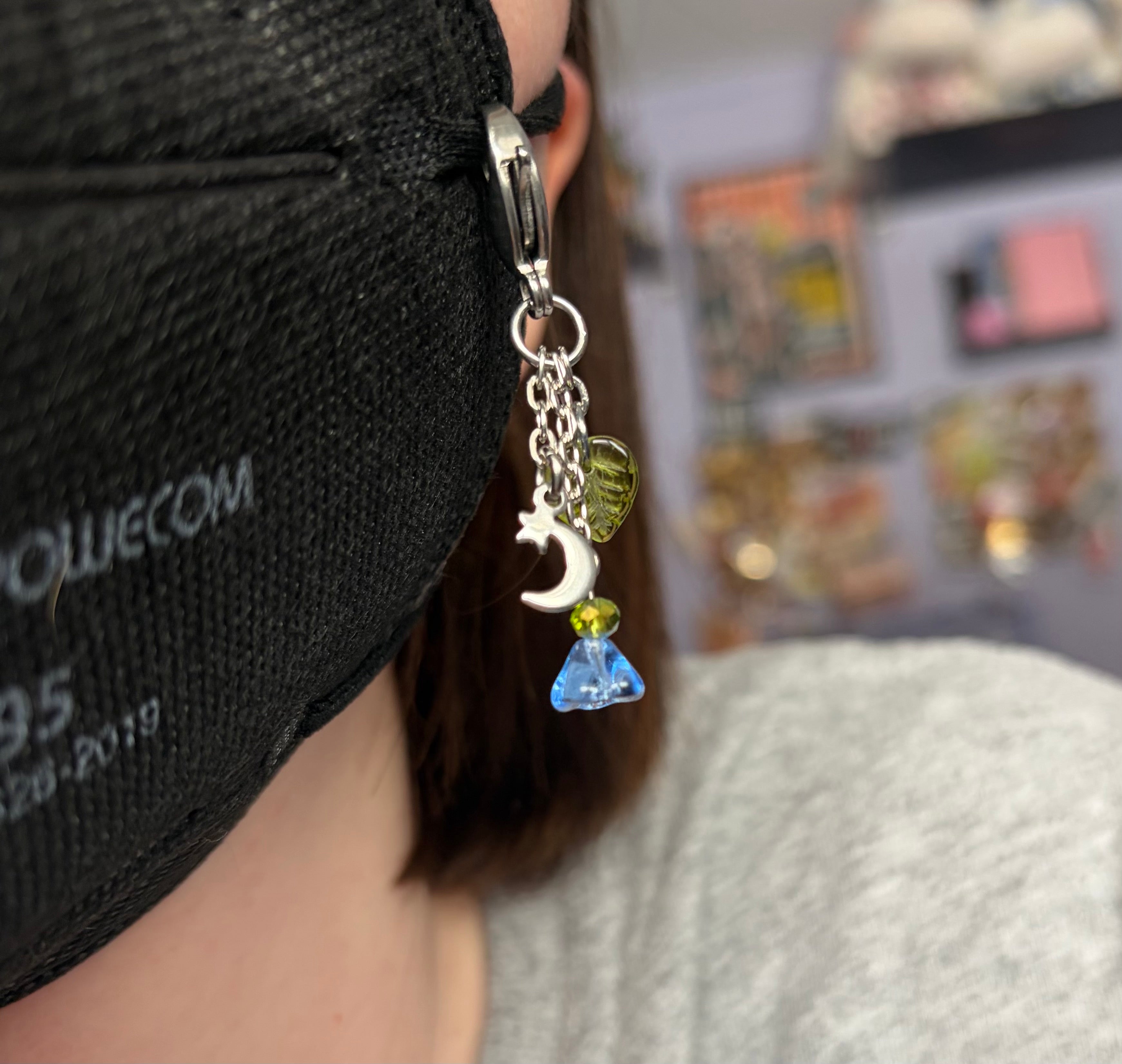 Celeste Earrings / Mask / Glasses Charms | Gold or Silver