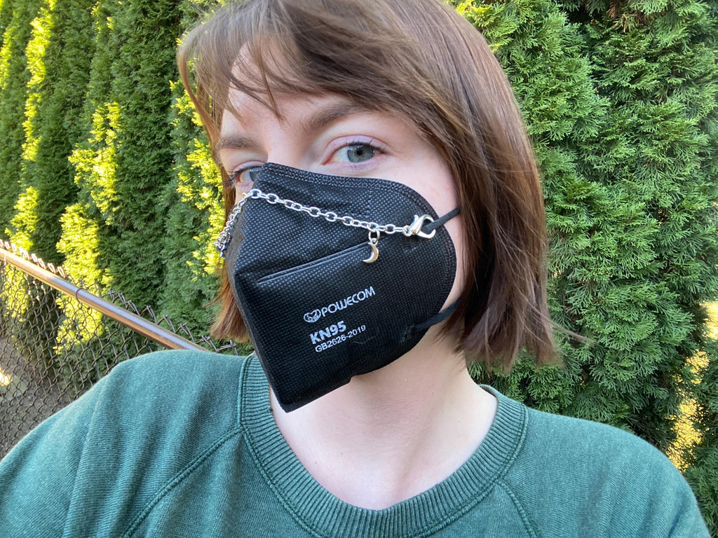 Dainty Star and Moon Mask Chain - Silver or Gold