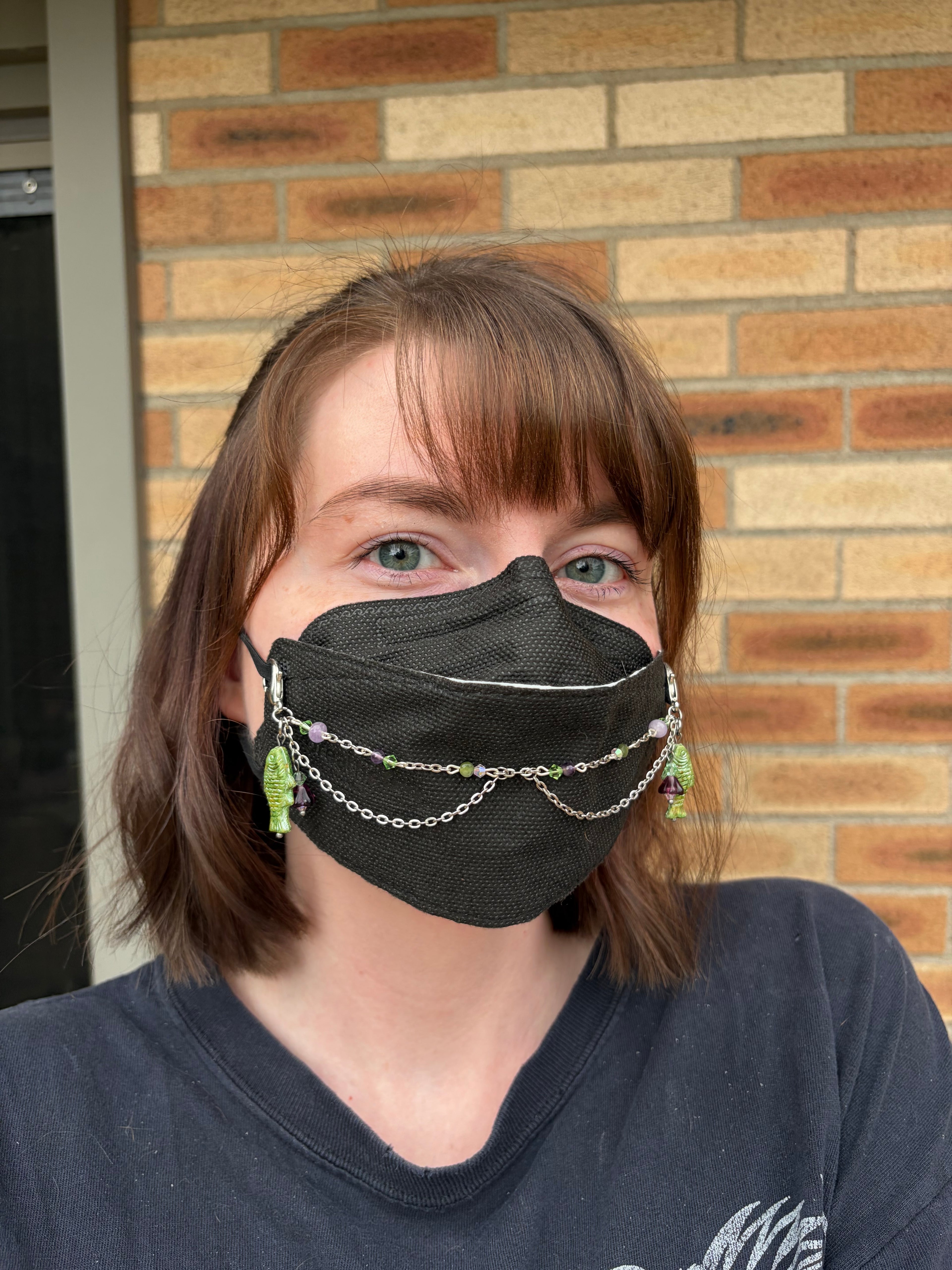 Floral Fish Mask Chain