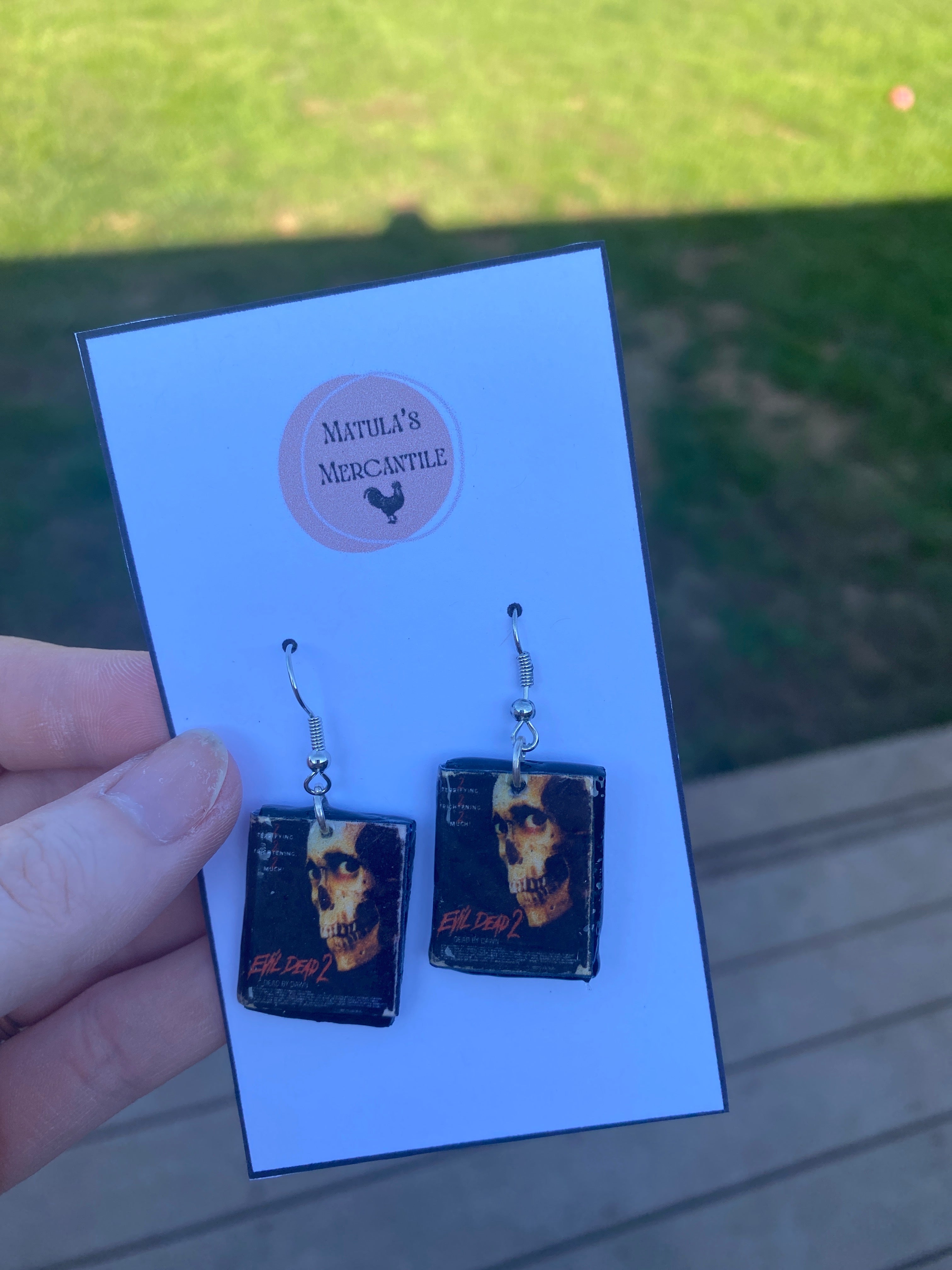 Evil Dead 2 Movie DVD / VHS Earrings