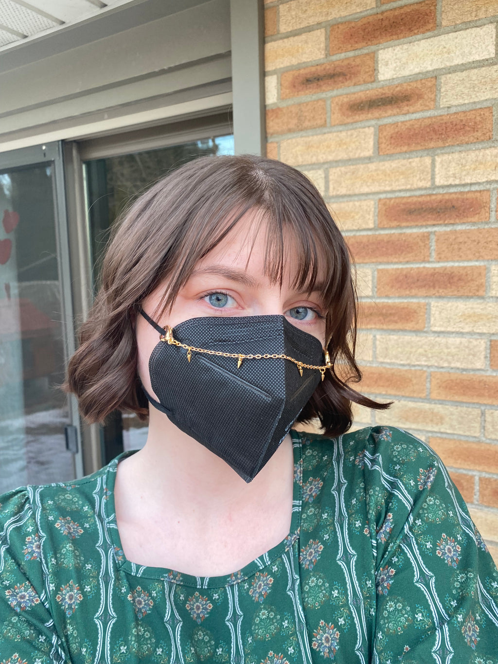 Spike Gothic Punk Gold Mask Chain