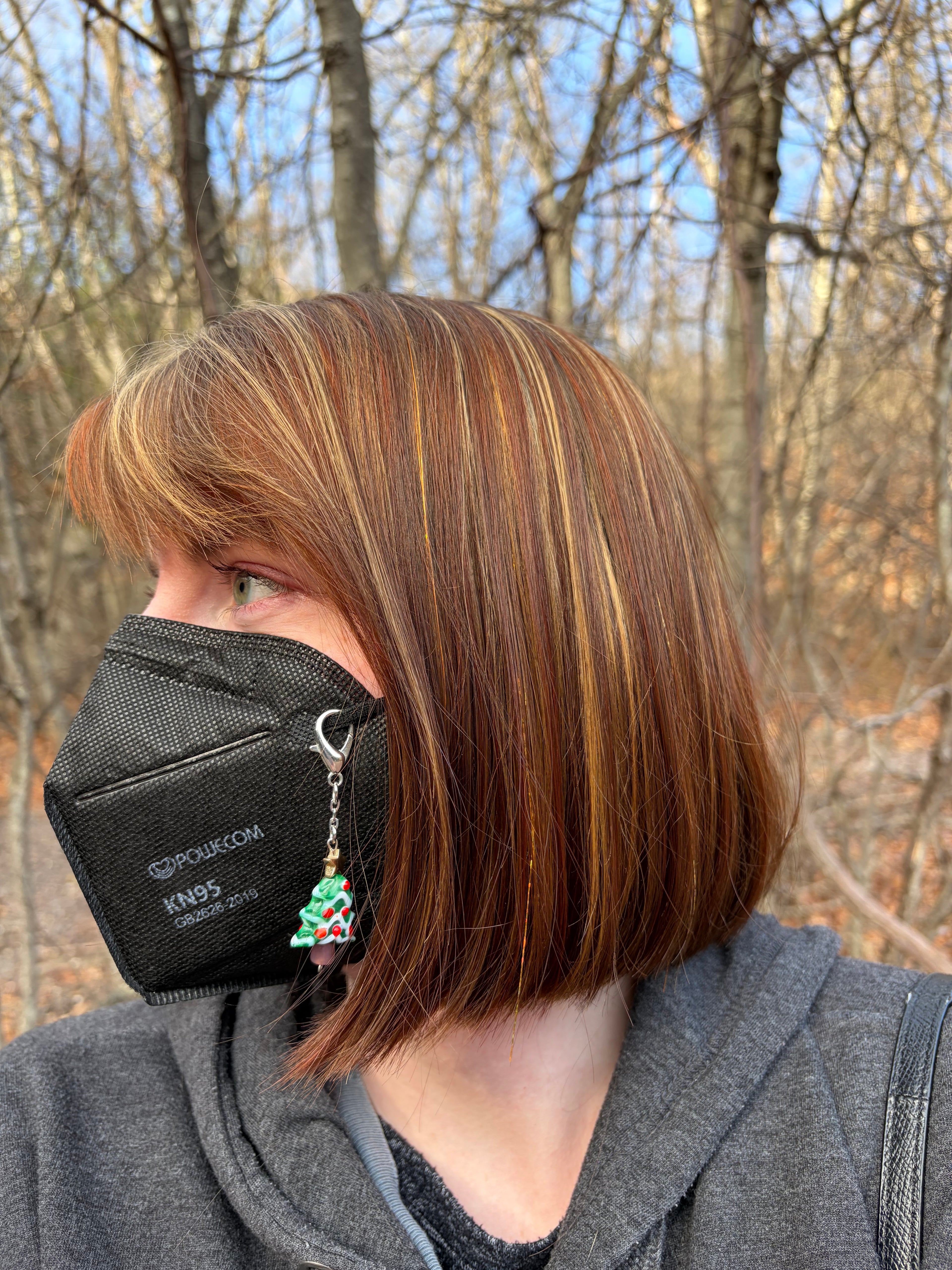 Christmas Tree Mask / Glasses Charm