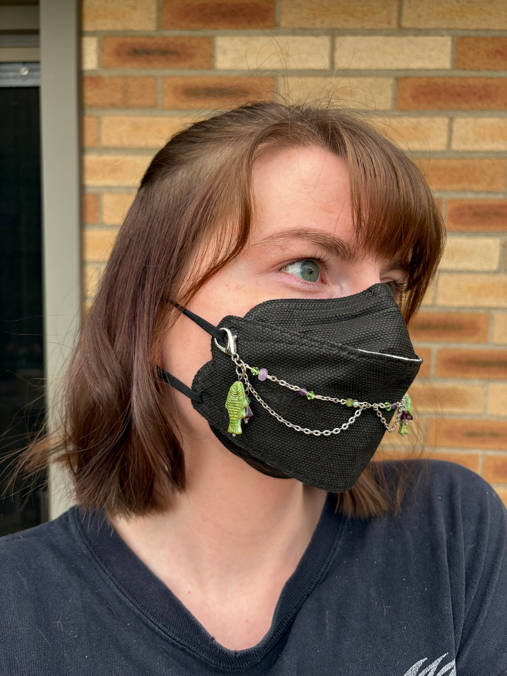 Floral Fish Mask Chain