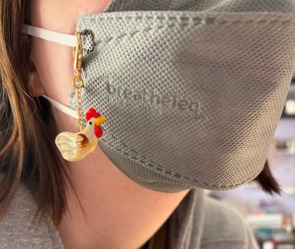 Chicken Mask / Glasses Charm