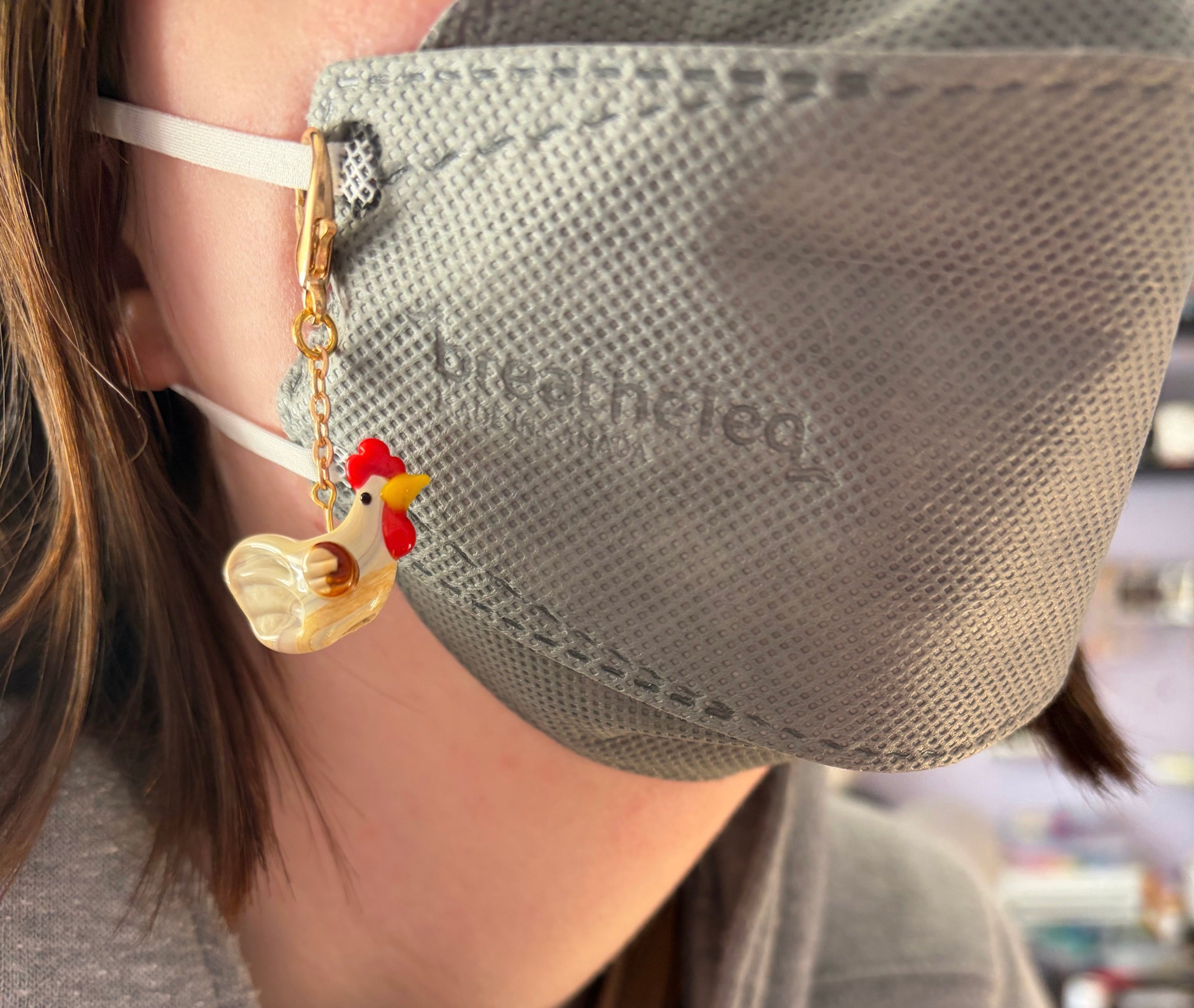 Chicken Mask / Glasses Charm