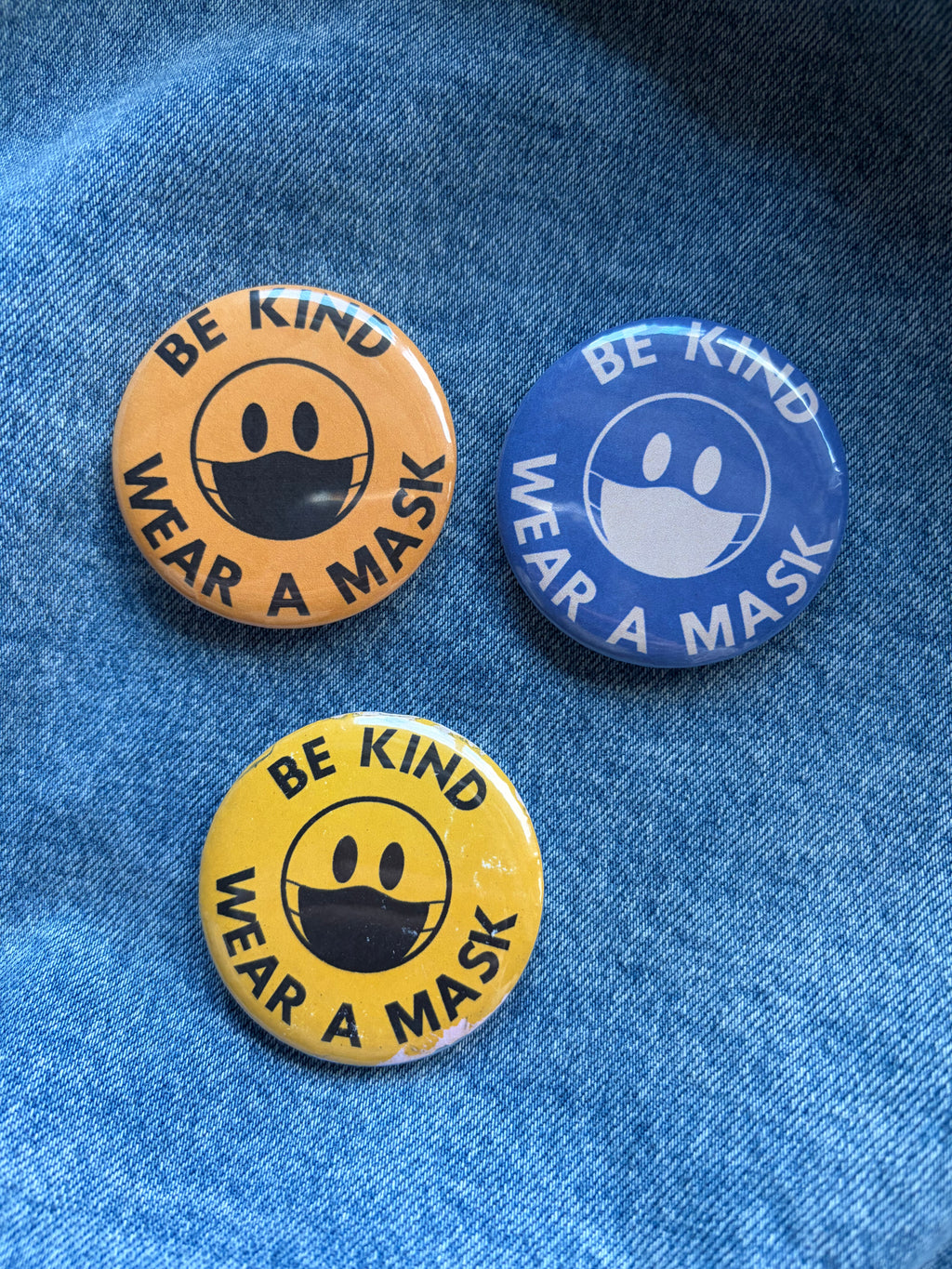 Wear A Mask Button Pin
