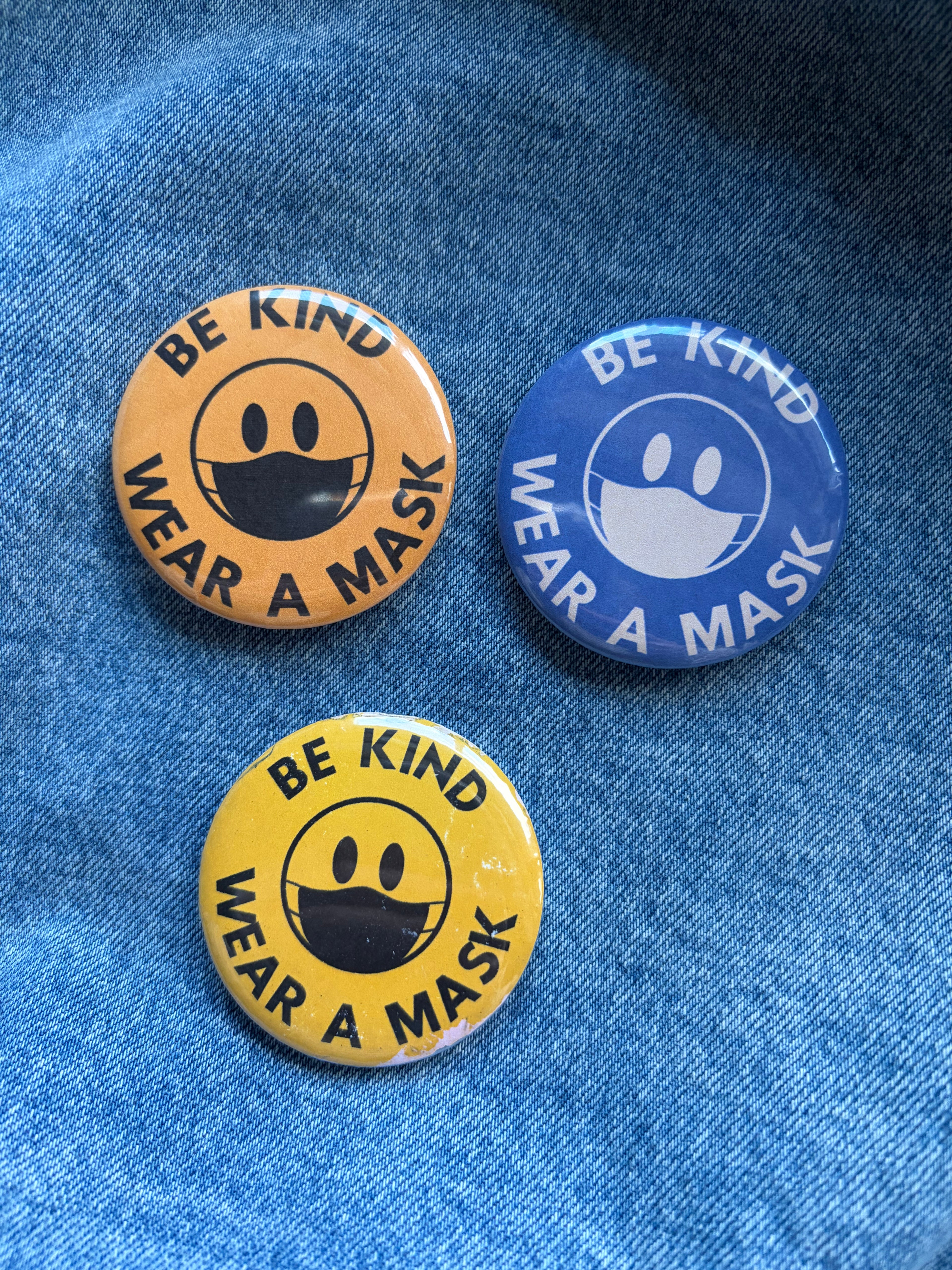Wear A Mask Button Pin