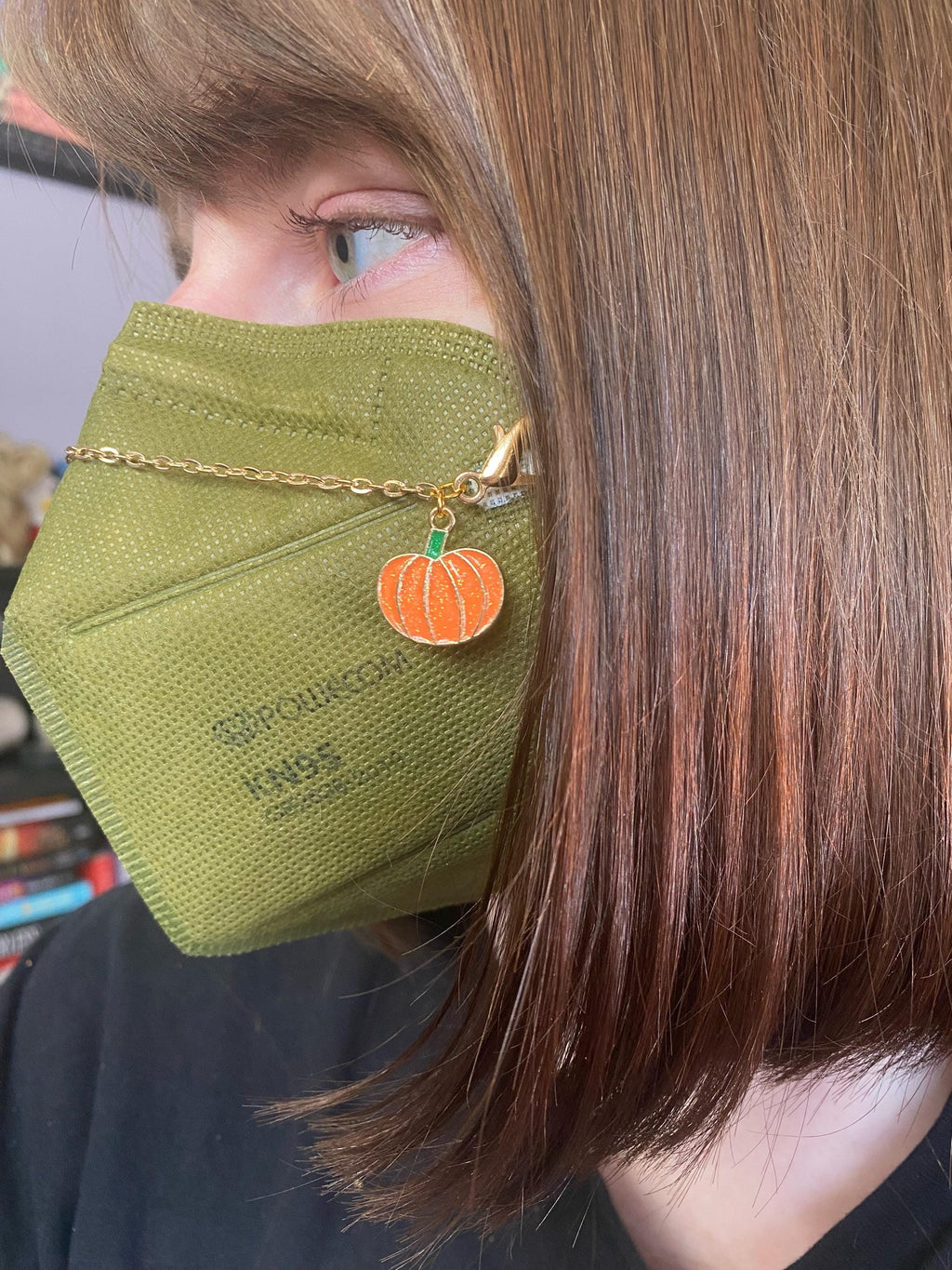 Pumpkin Autumn Fall Mask Chain