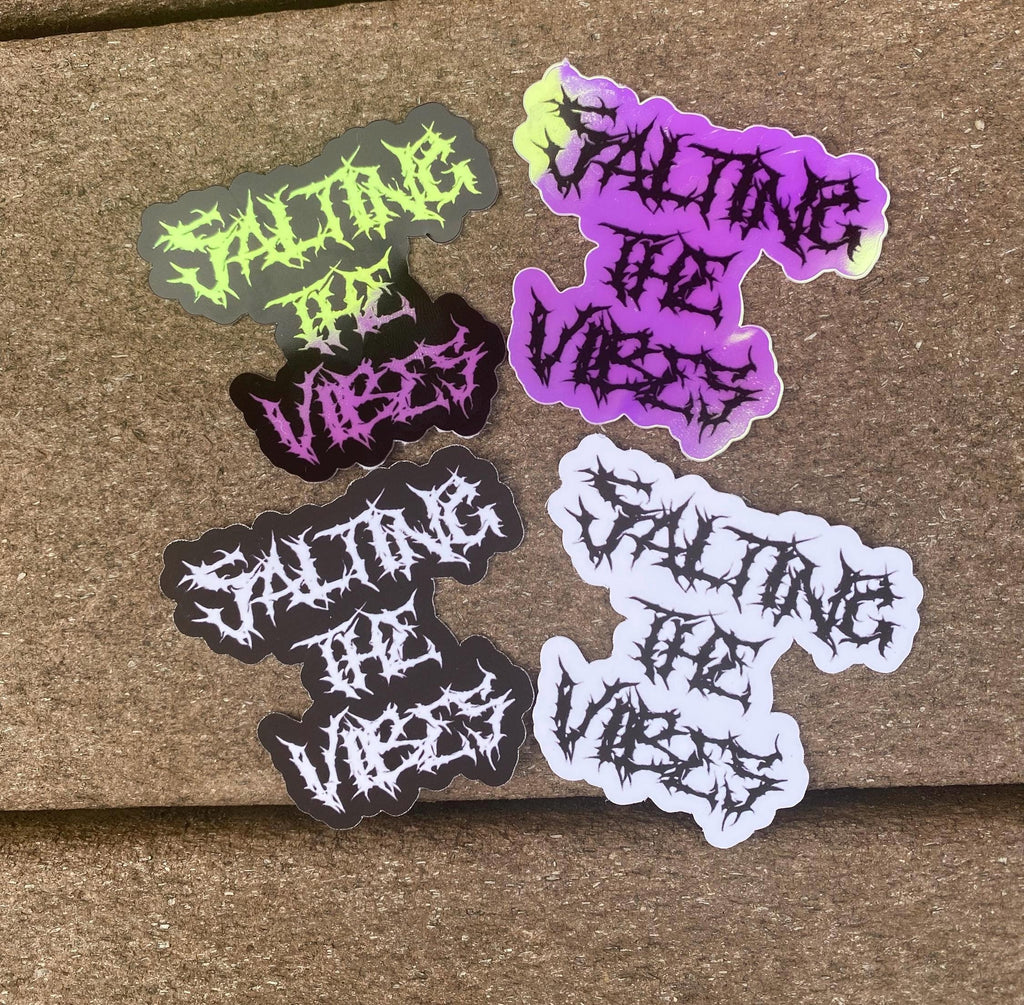 Salting The Vibes, Covid Conscious, Covid Cautious Iridescent Stickers
