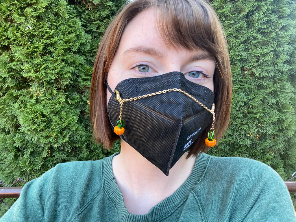 Pumpkin Autumn Mask Chain