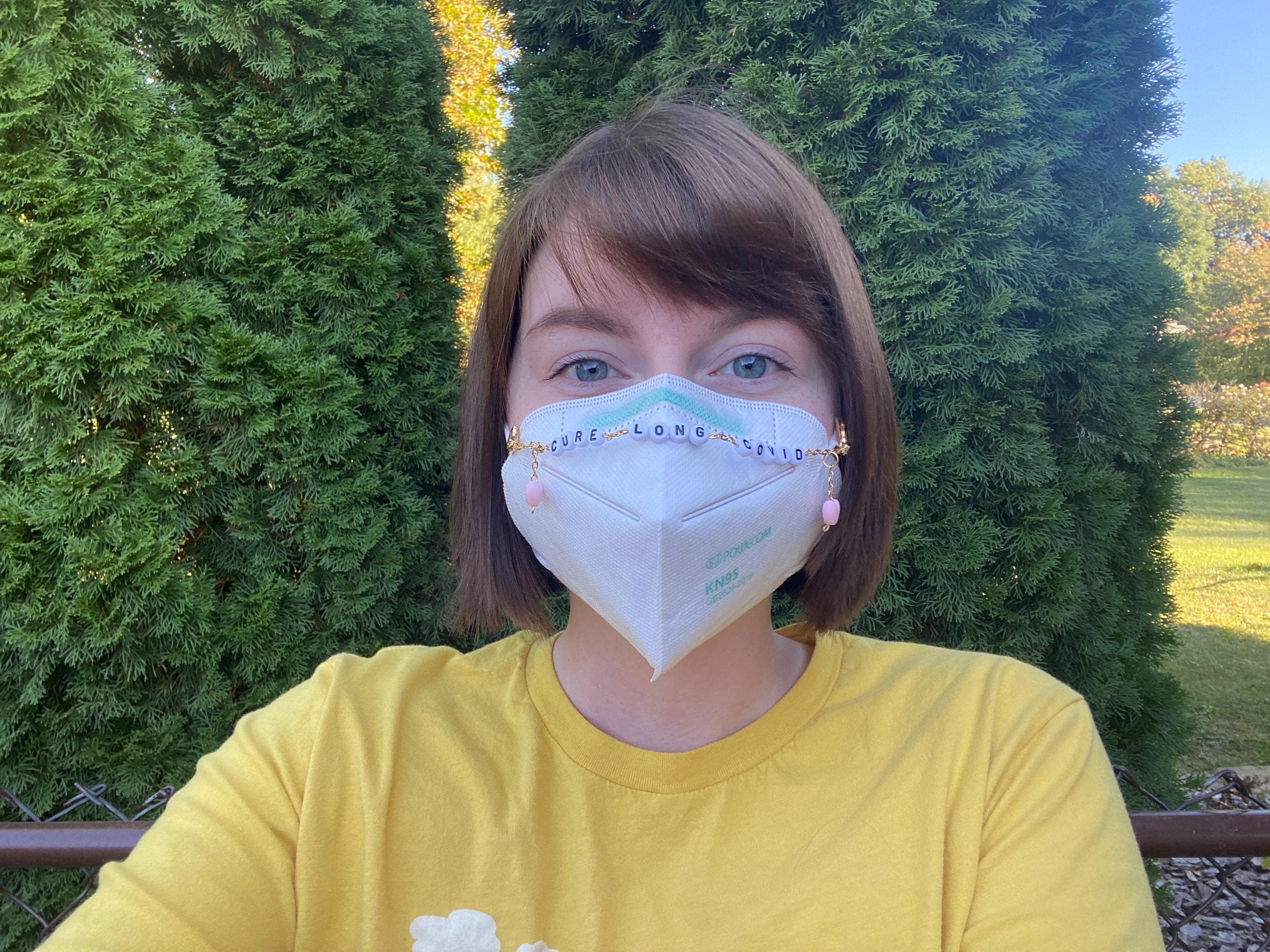 Cure Long Covid Heart Dangle Mask Chain