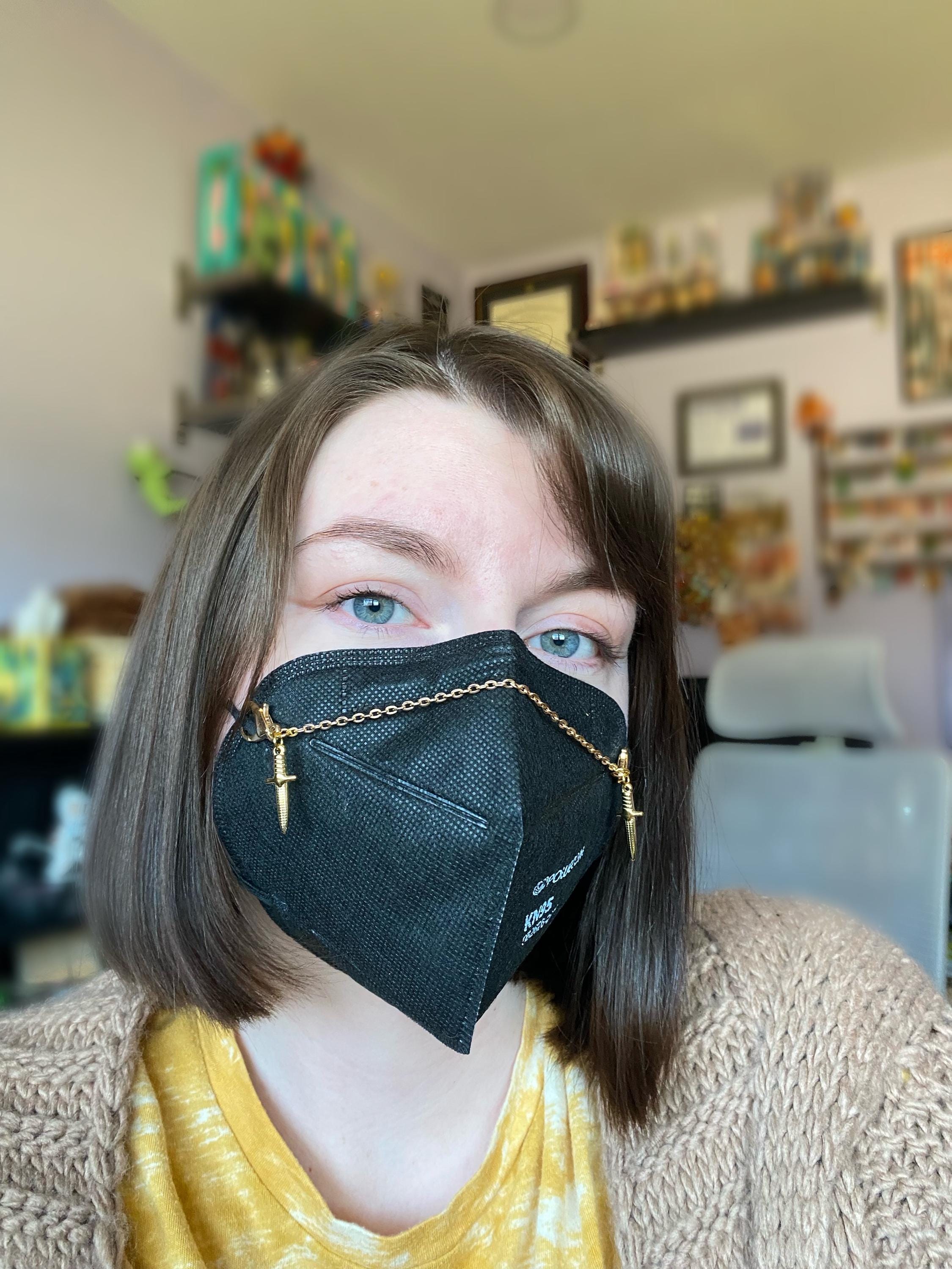 Silver or Gold Sword Mask Chain