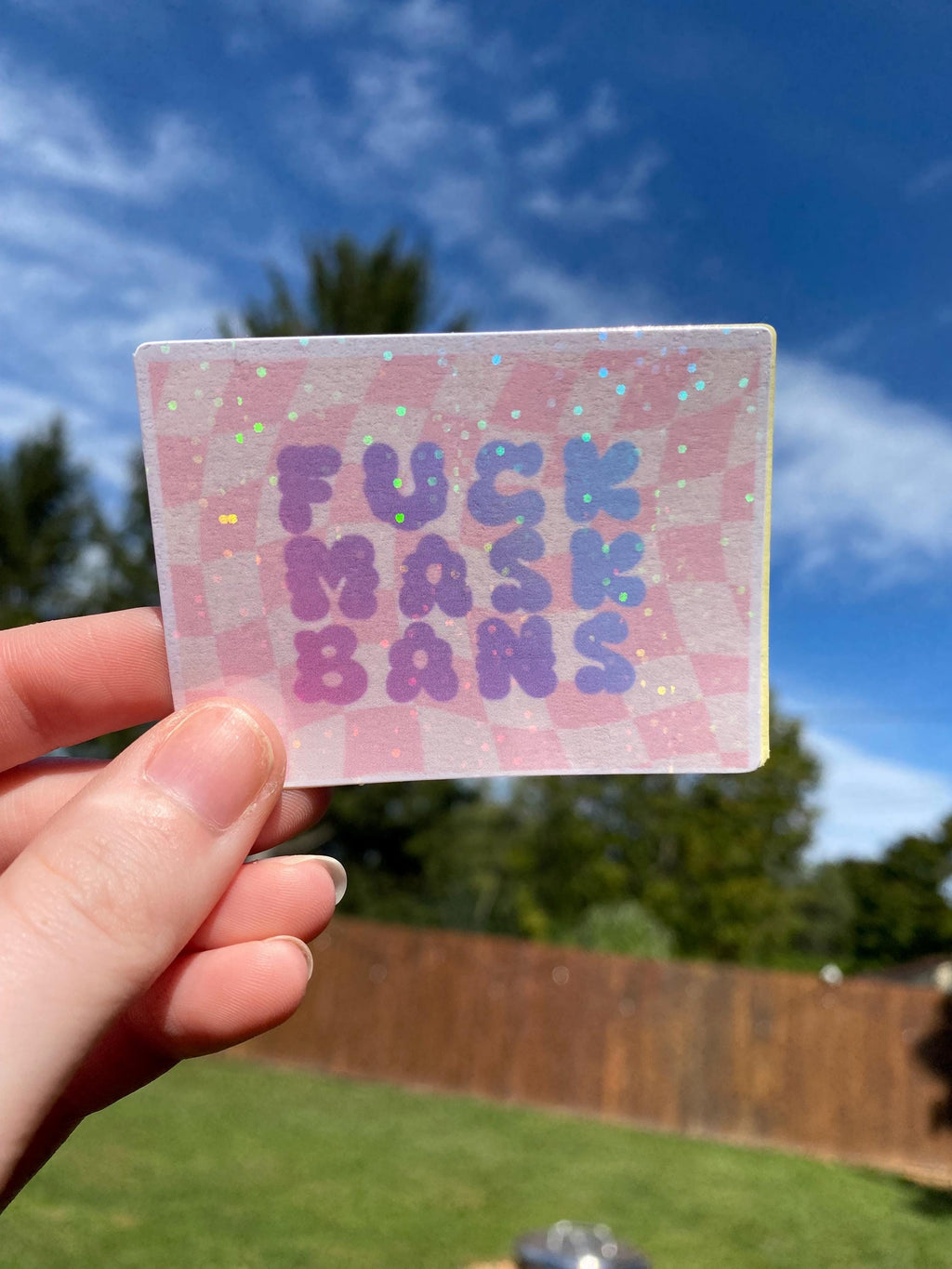 Covid, Long Covid, Mask Ban Holographic Stickers