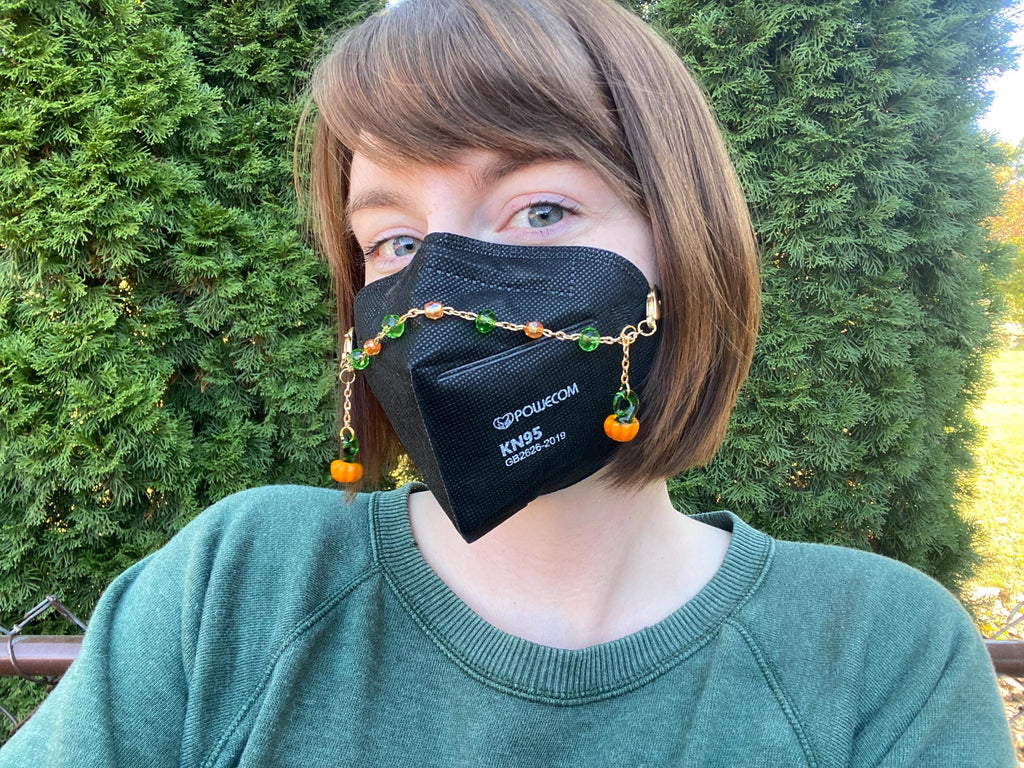 Pumpkin Autumn Mask Chain