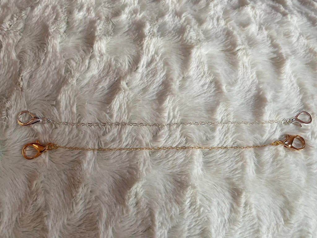 Sterling Silver or 14k Gold Filled Hearts Mask Chain