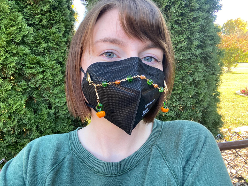 Pumpkin Autumn Mask Chain