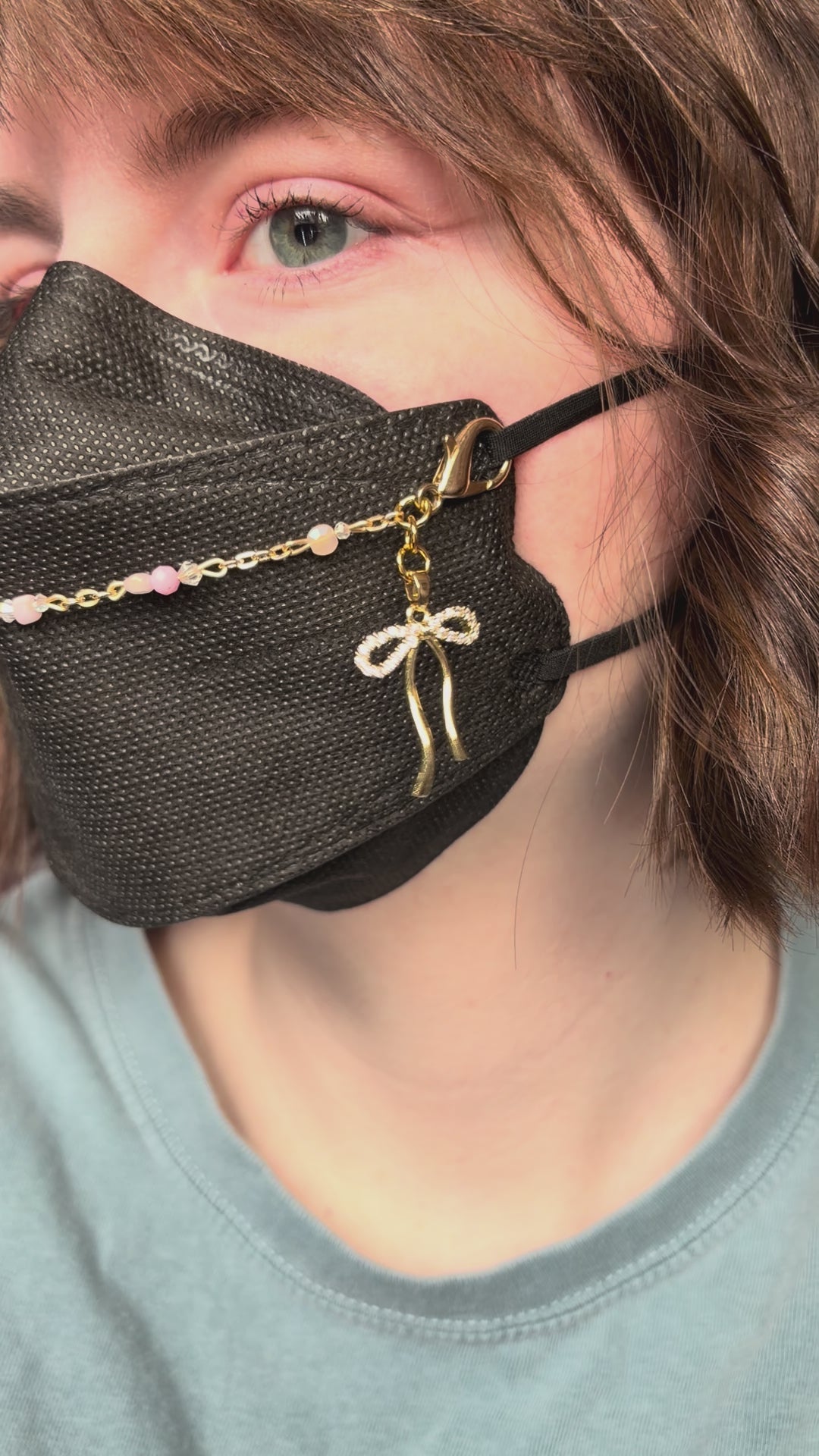 Ribbon Rose Mask Chain