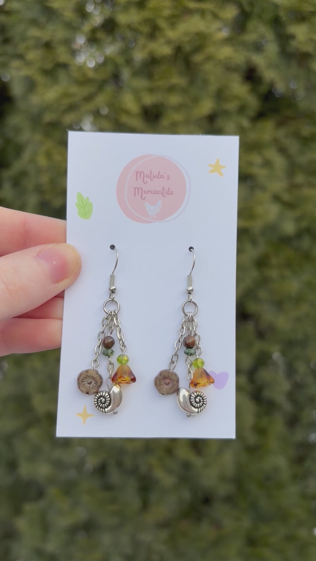 Floral Fossil Earrings